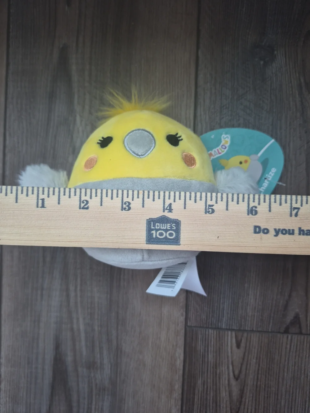 Original Squishmallows Yellow Gray Cockatiel Plush - Charlize